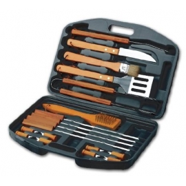 Chefs Basics 18-Piece Stainless-Steel Barbecue Set with Carrying Case