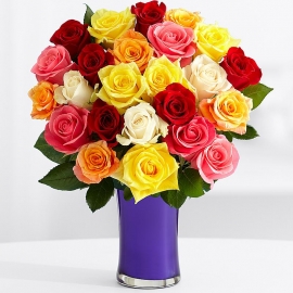 Two Dozen Rainbow Roses