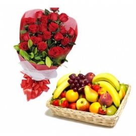 ZINGA RED ROSES BASKET SPECIAL GIFT