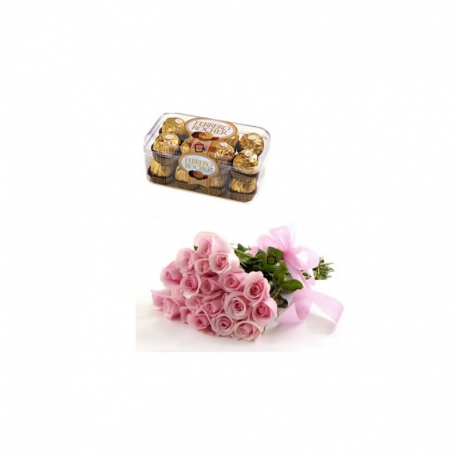 FERRERO PINK ROSES GIFT