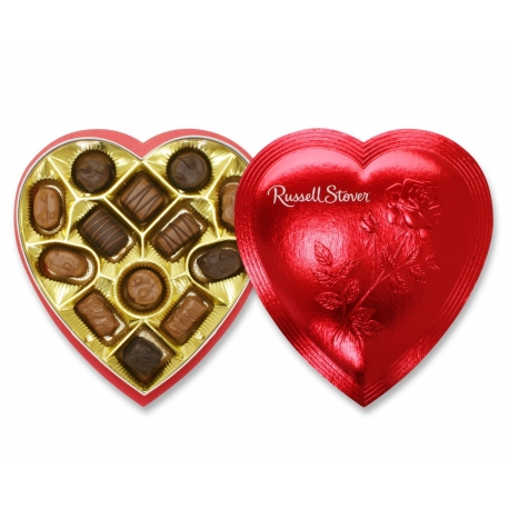 Russell Stover Valentine's Day Red Foil Heart, 7 oz.