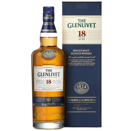 GLENLIVET SINGLE MALT 18YEARS 70CL